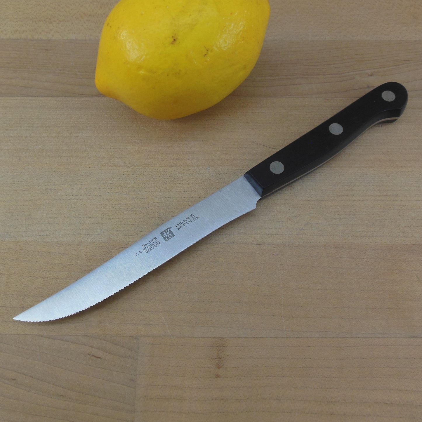 J.A. Henckels Germany Zwilling 4.75” Steak Knife Black Handle