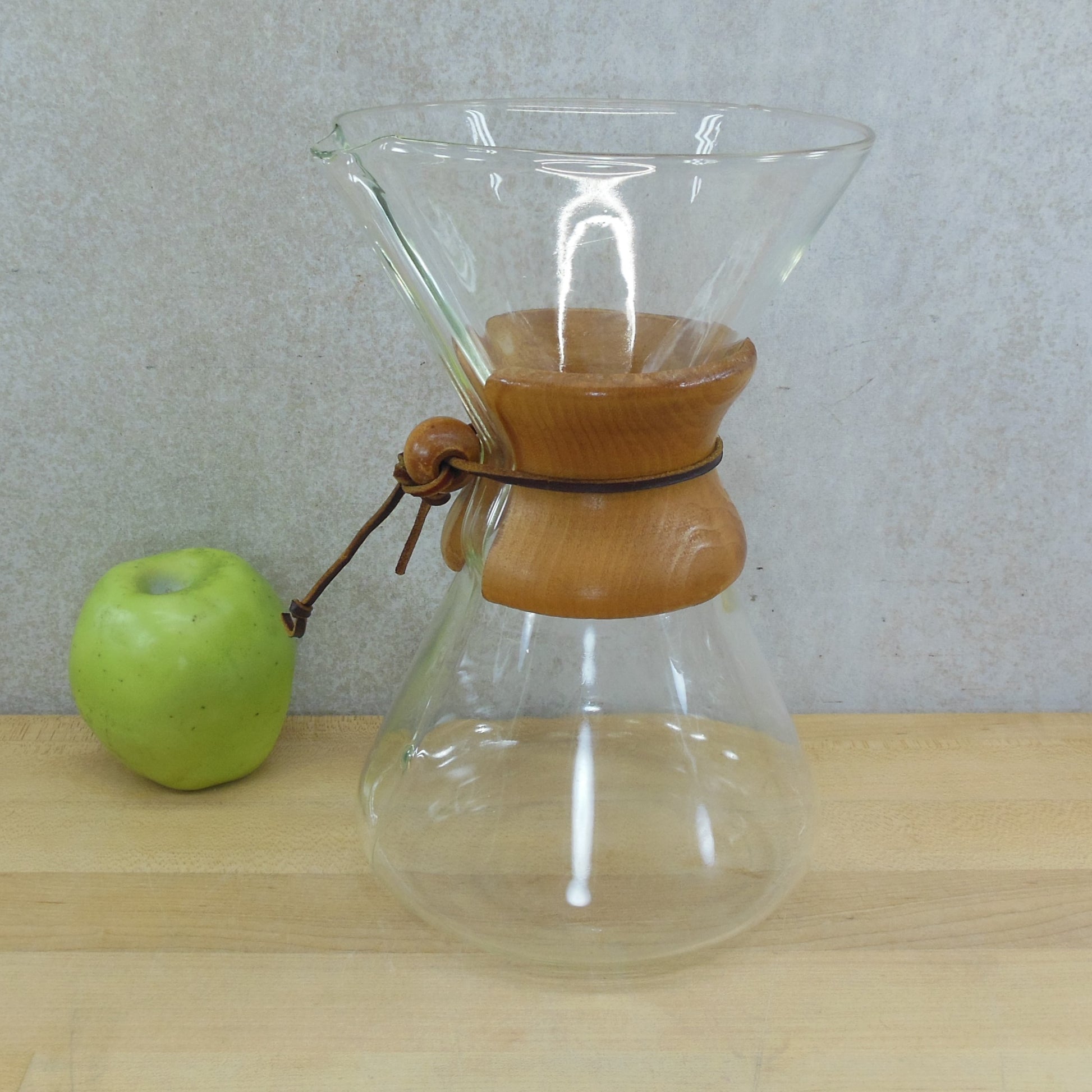 Chemex Auer Glas Germany 9.5" Pour Over Coffee Maker Vintage