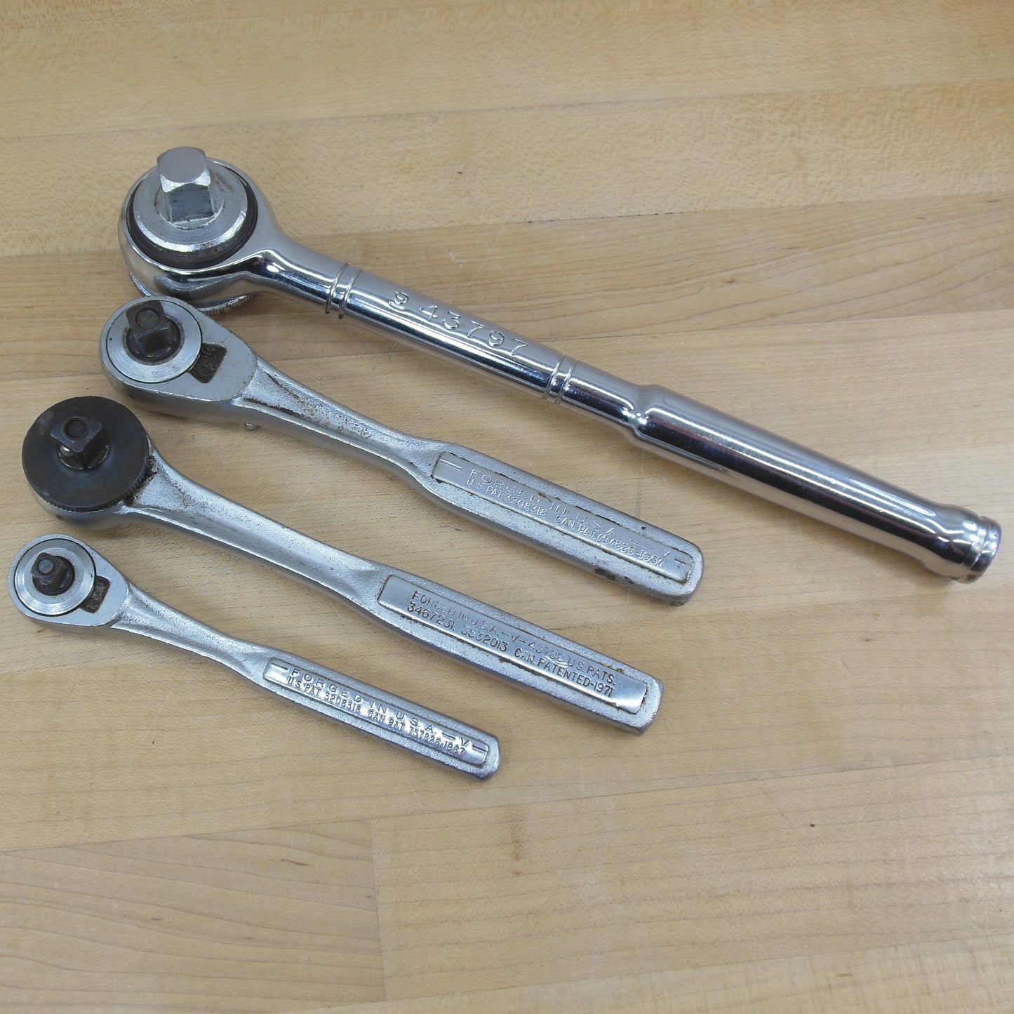 Craftsman Socket Rachet Wrench 4 Lot  1/4" 3/8" 1/2" Drive Used