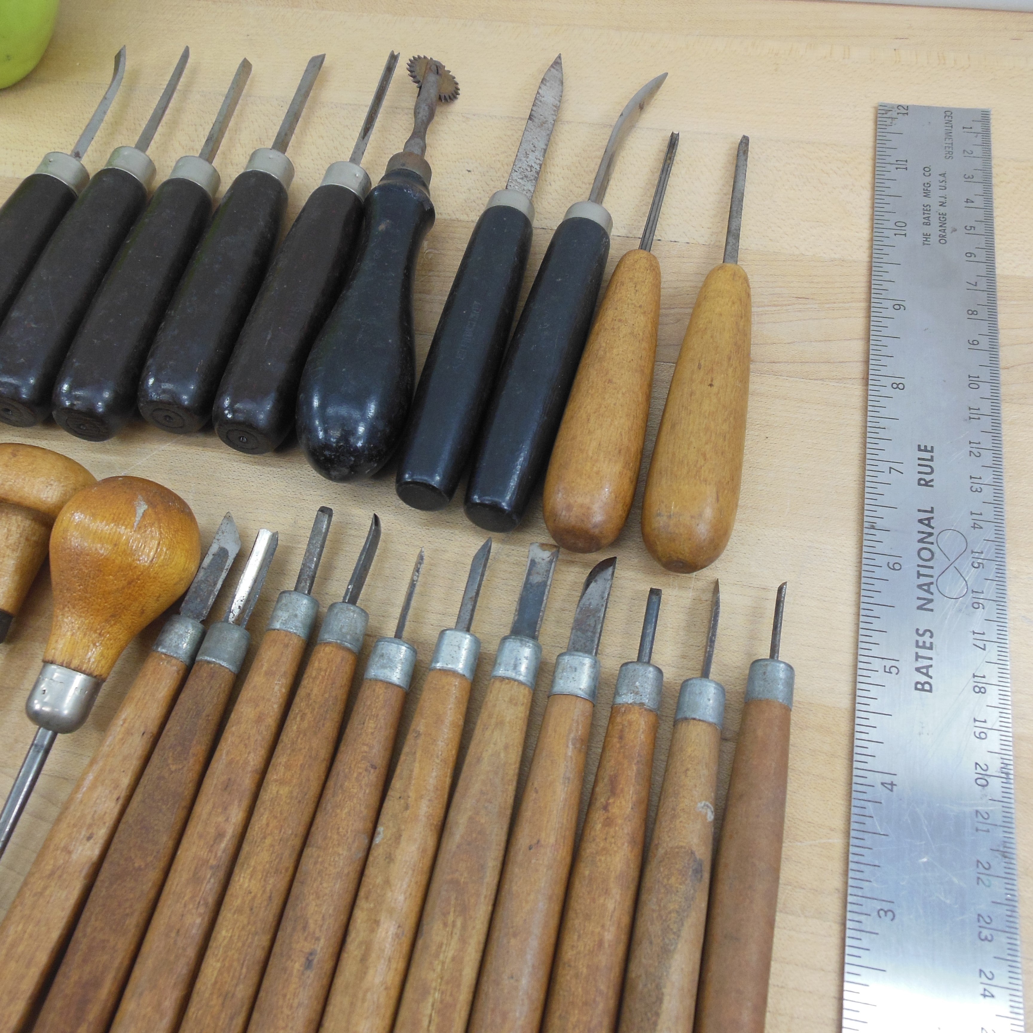 Estate 26 Lot Small Carving Tools Gouge Chisel Muller Brookstone