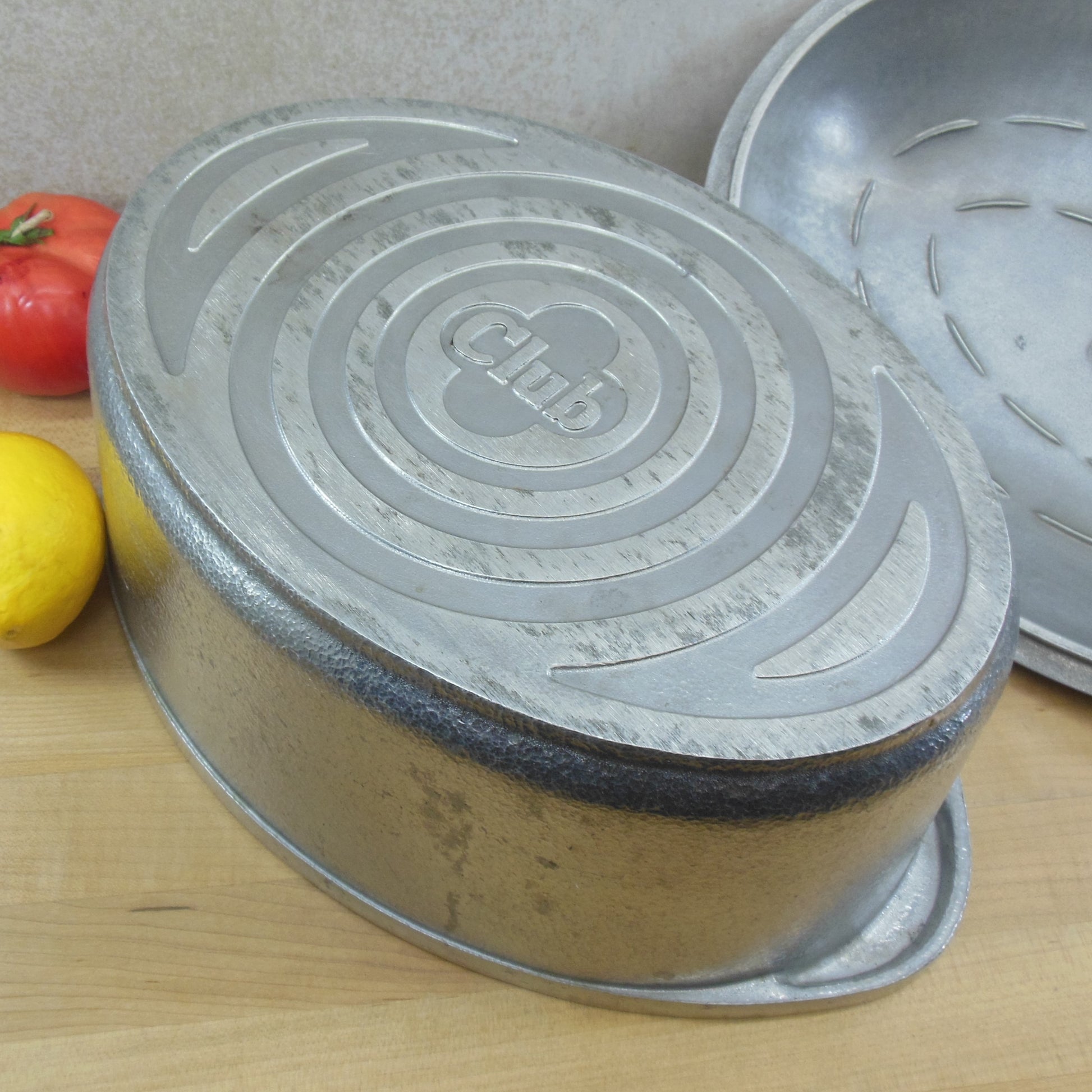 Club Aluminum Cookware Hammercraft 6 Quart Oval Roaster Pot Rined Bottom