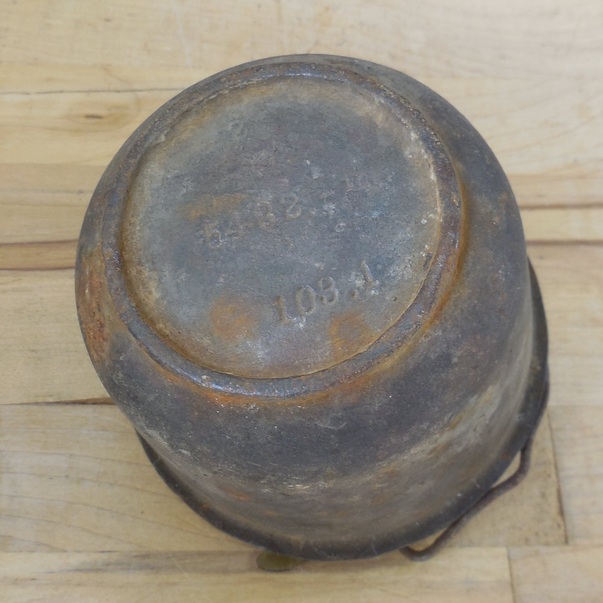 Old Cast Iron Smelting Pot Cauldron Bullet Lead Melting 410 Tag 5482-1 103.1
