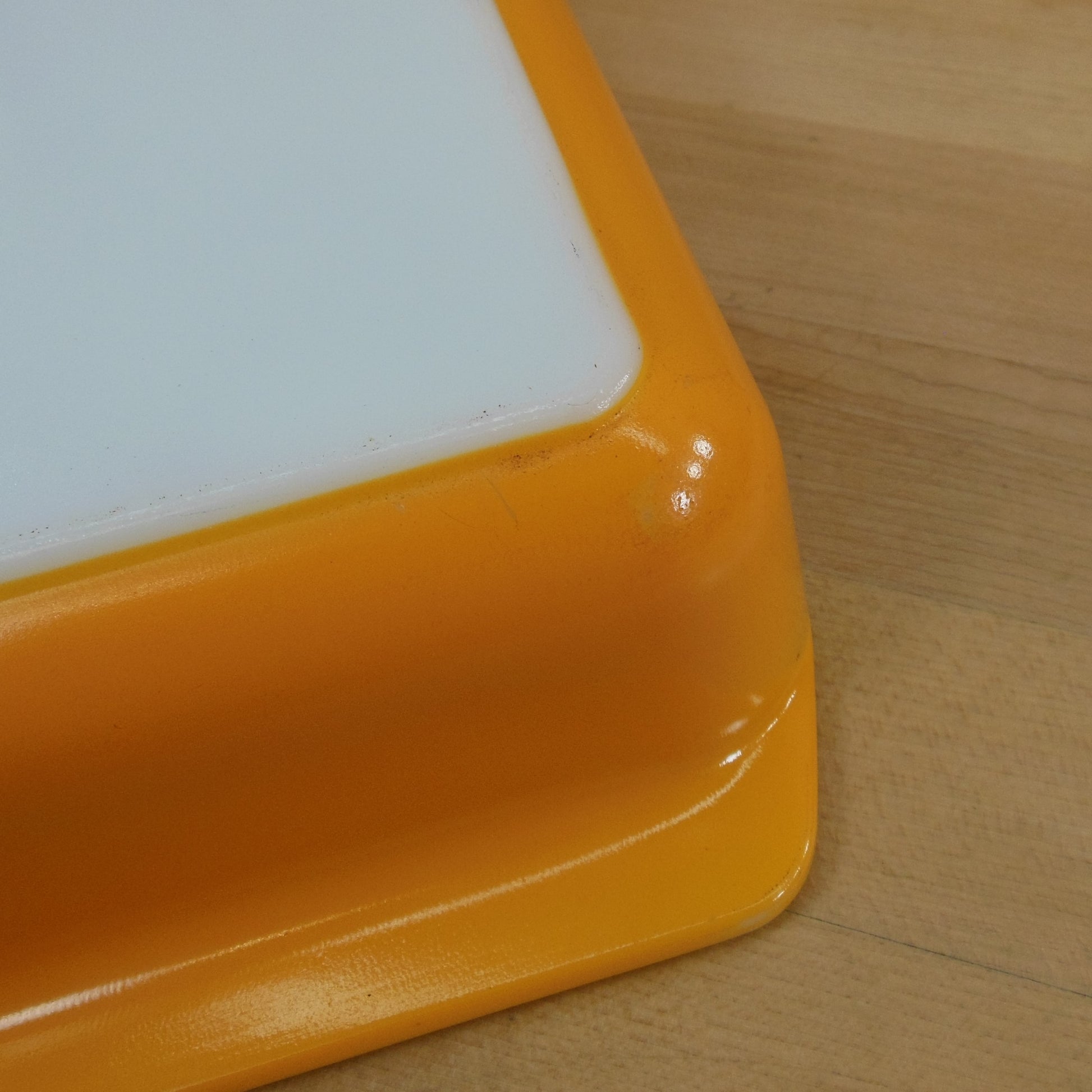 Pyrex Glass USA 933 Orange Citrus Daisy Rectangular Baking Dish Lasagna Used