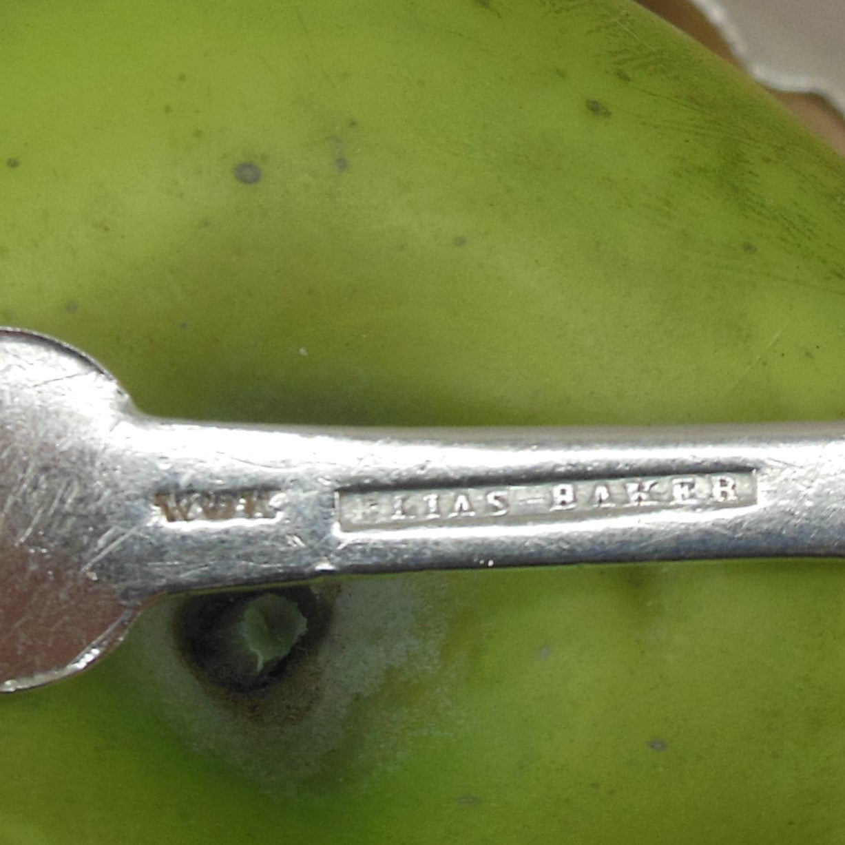 Antique Coin Silver Fiddleback Spoons 3 Lot S. Baker, Elias Baker, J F ...