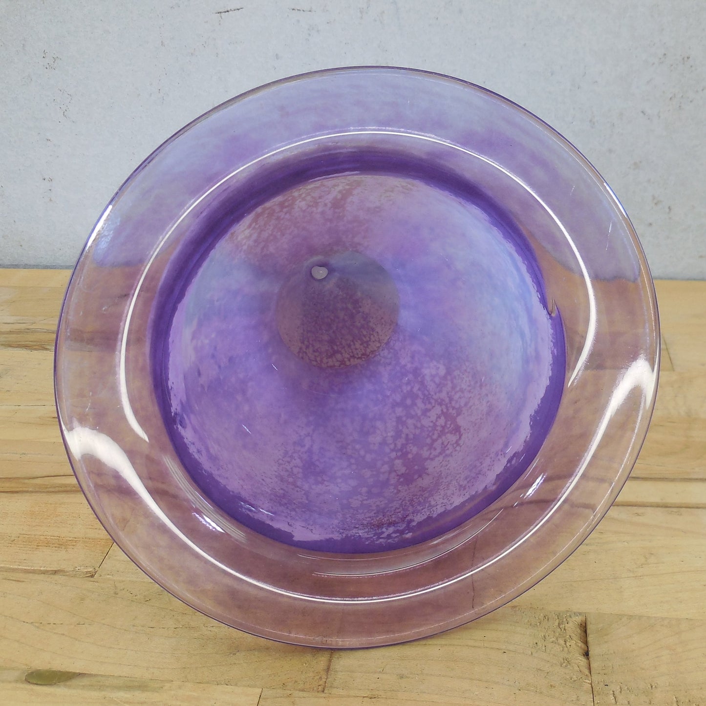 Kosta Boda Sweden 1990's Kjell Engman Signed Can Can Purple Vase 8.75" Scratch