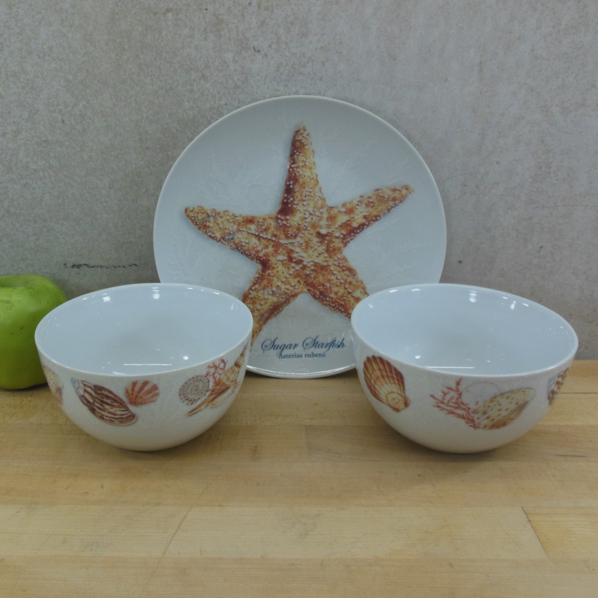 Florida Marketplace Captiva 2 Cereal Bowls 1 Starfish Salad Plate