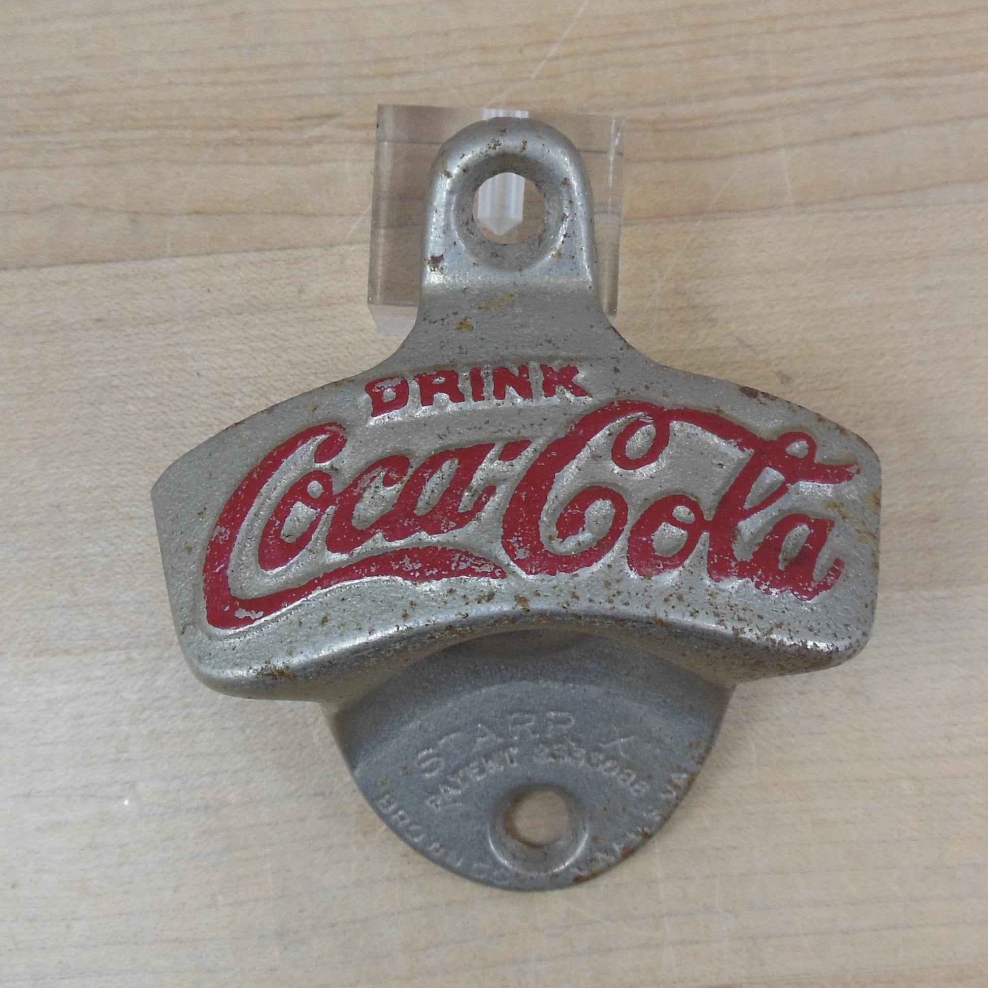 Coca-Cola Starr X Stationary Bottle Opener Wall Mount Brown Co. USA