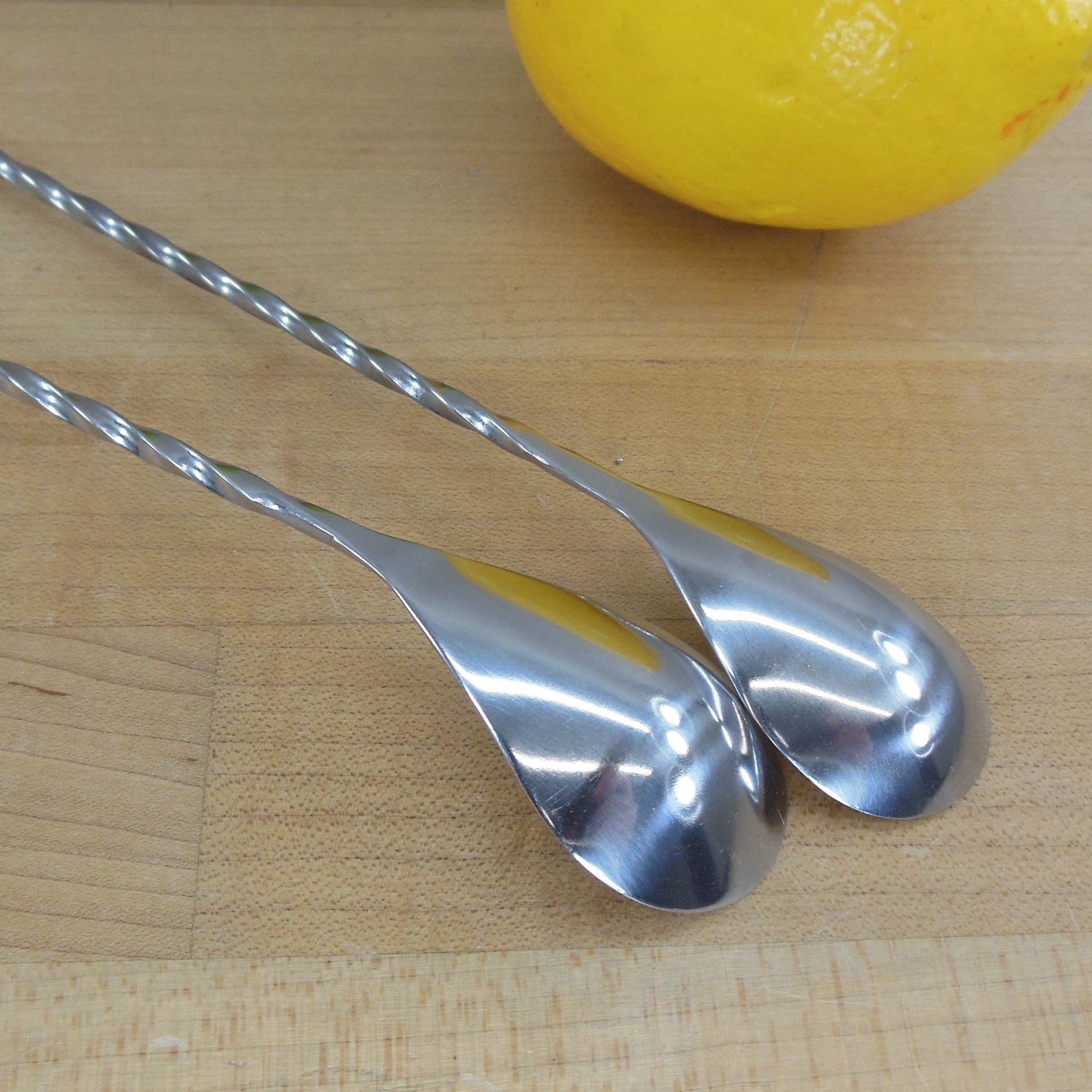 Jillmo & GB Twist Stainless Bar Cocktail Stirrer Spoons Used