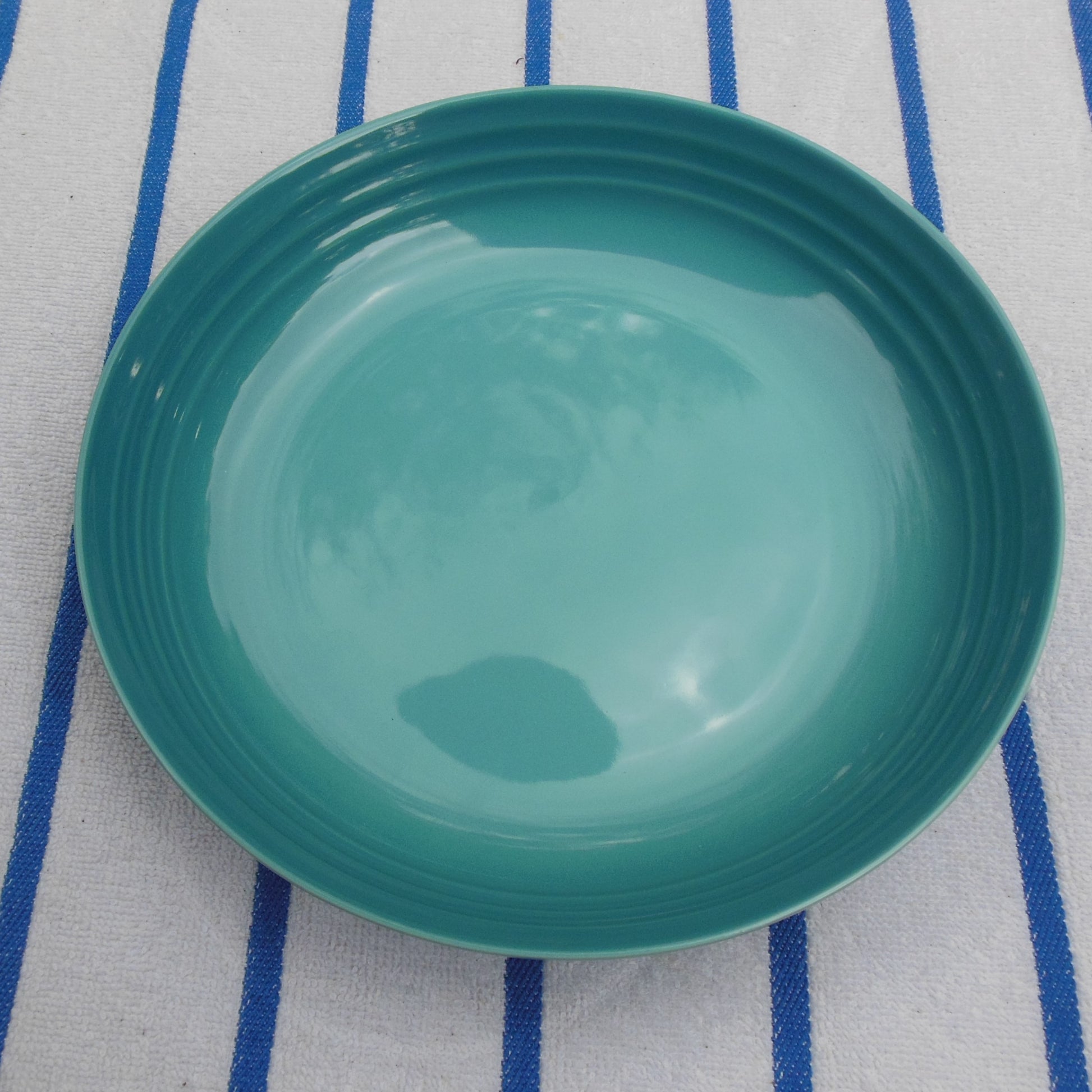 Le Creuset Stoneware Caribbean Blue Teal - 6 Salad Plates 8.5" unused