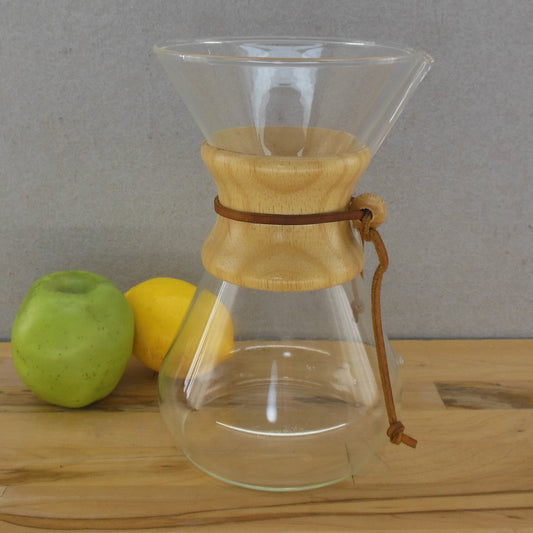 Chemex Classic 8 Cup Pour Over Coffee Maker CM-8A Wood Collar