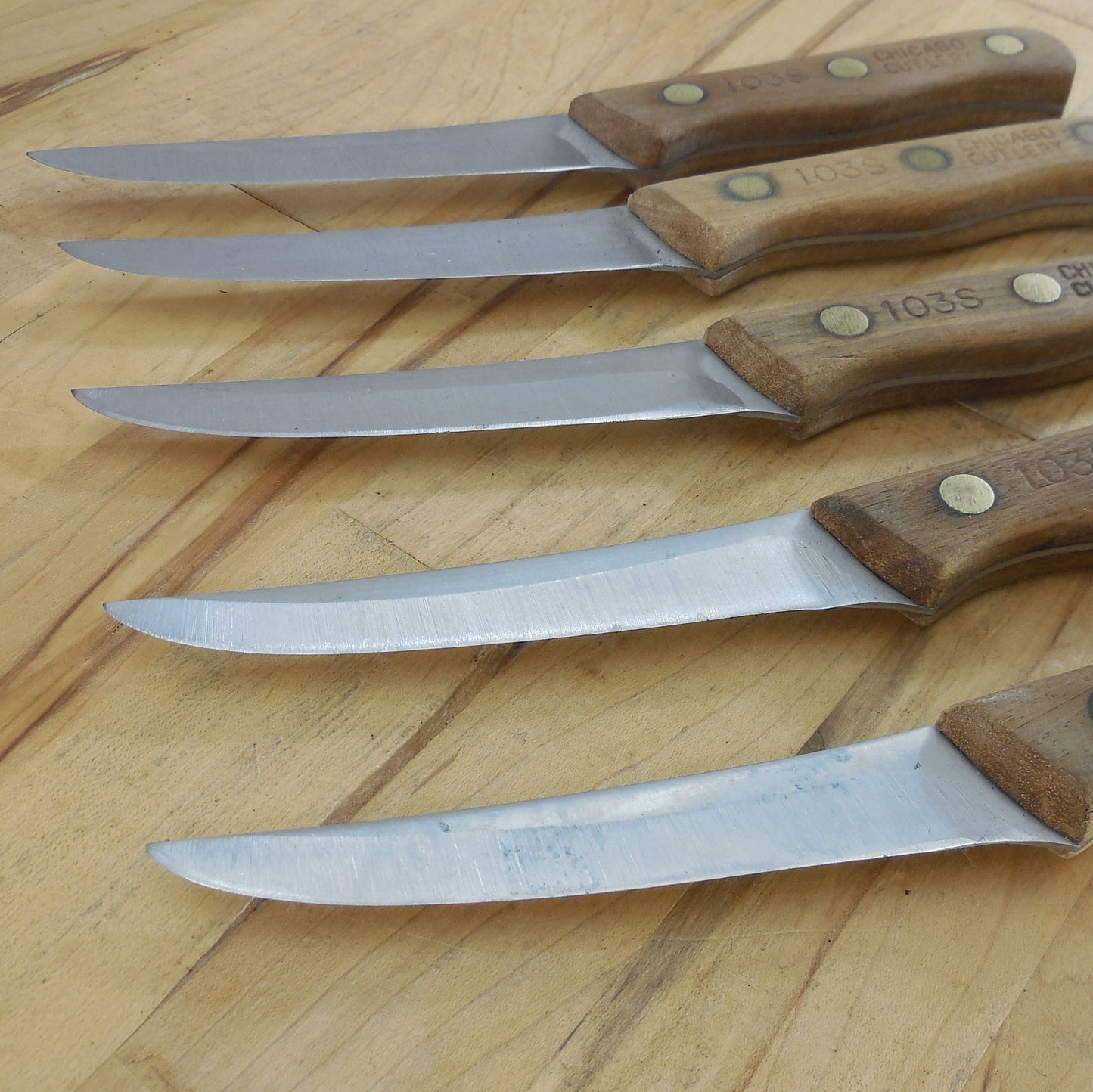 Chicago Cutlery 5 Set 103S Steak Knives Stainless Hickory