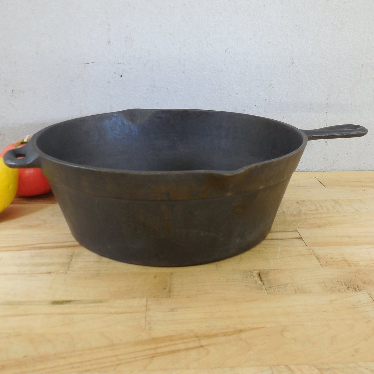 Jones Machining & Foundry Combo Base Deep Cast Iron Skillet Chicken Fryer