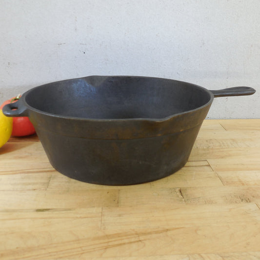 Jones Machining & Foundry Combo Base Deep Cast Iron Skillet Chicken Fryer