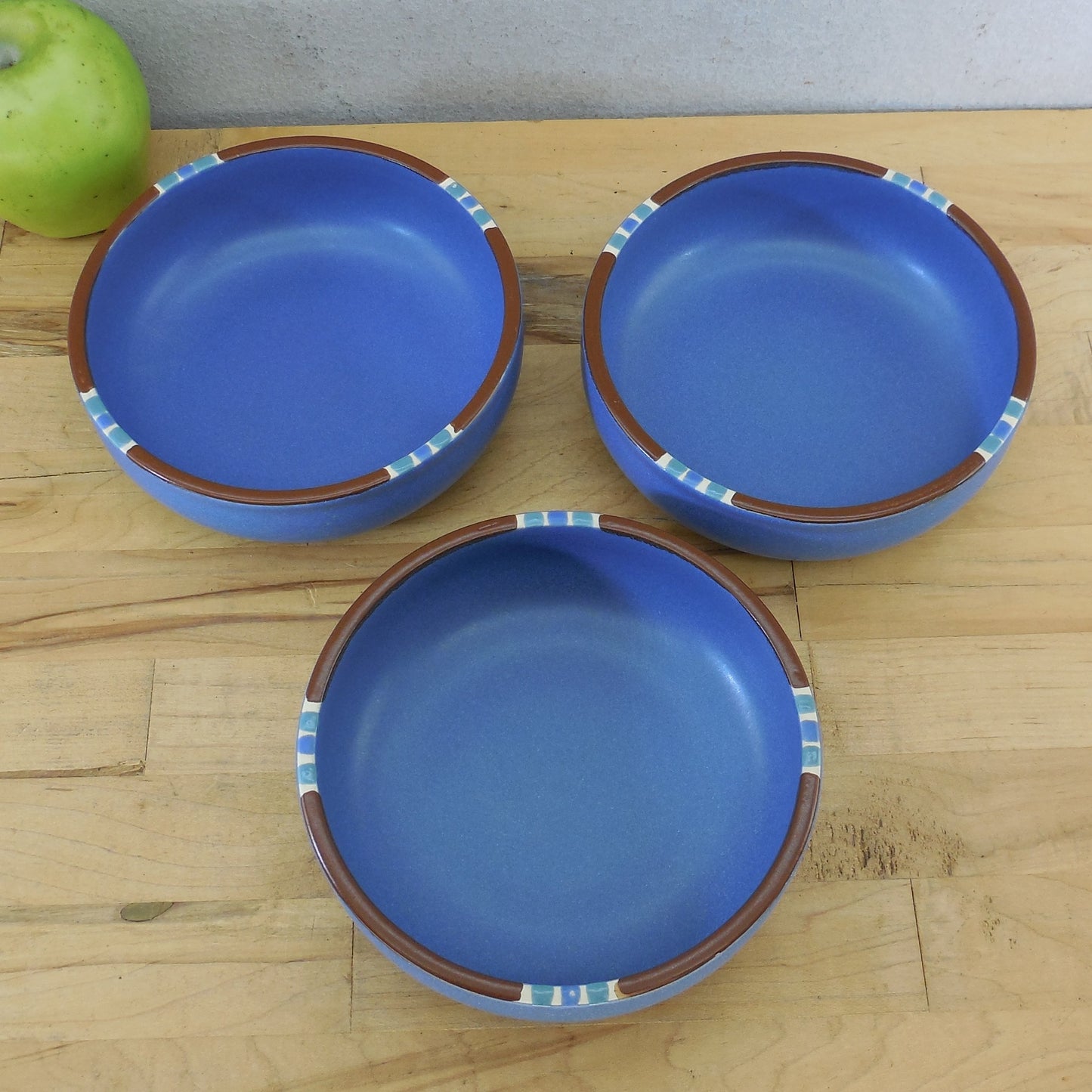 Dansk Japan Mesa Sky Blue 3 Lot Cereal Coupe Bowls 5-7/8"