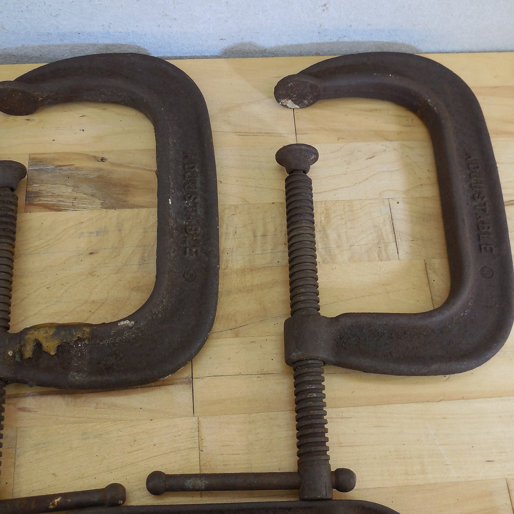 Vintage Iron C-clamp 6 Lot 4" 5" Jorgensen Adjustable Brink & Cotton Used