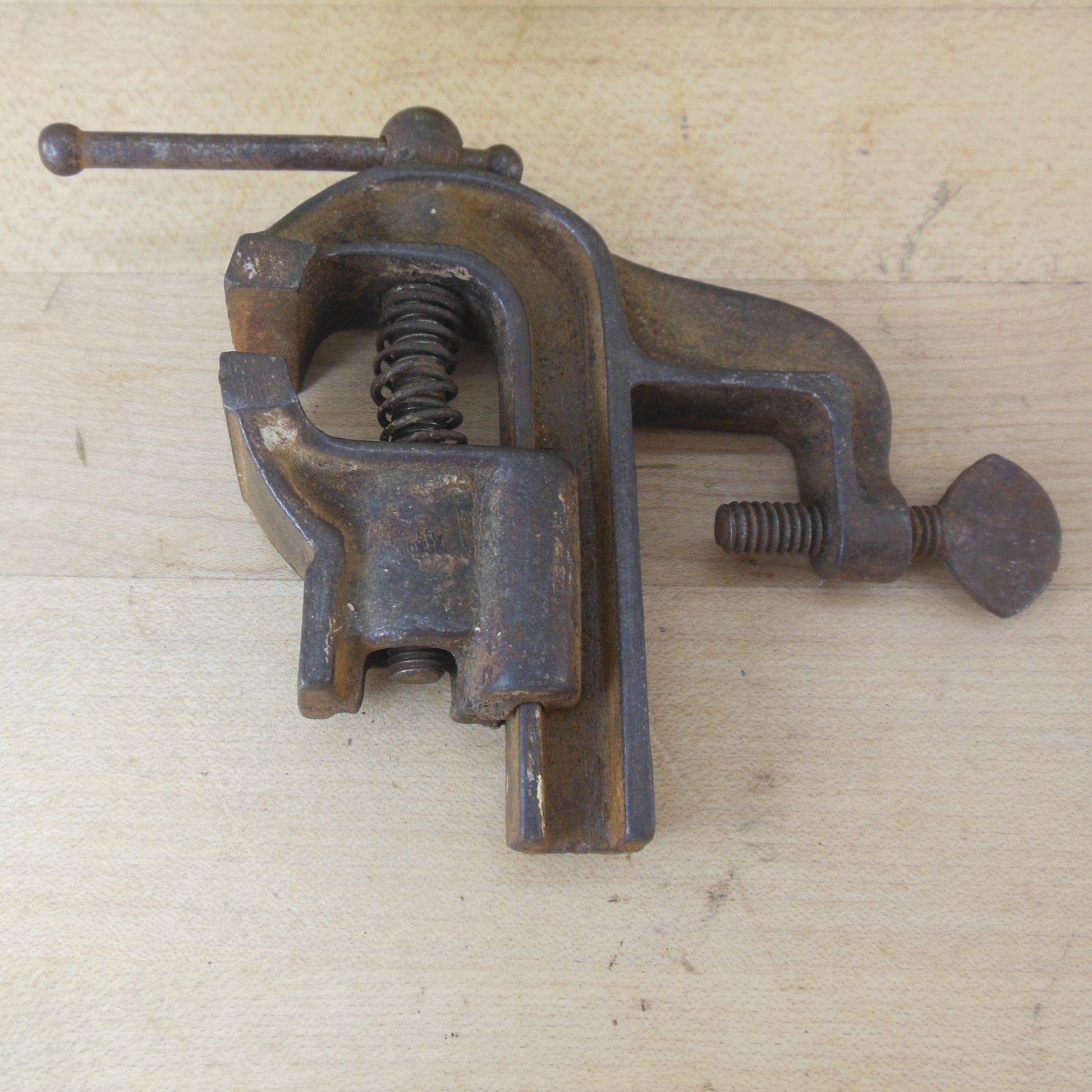 Small Iron Jeweler Machinist Crafts Bench Vise 1" Jaws Vintage