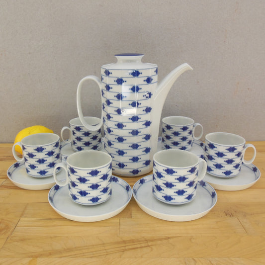 Rosenthal Studio Line Tapio Wirkkala Corinth Coffee Pot & 6 Demitasse Cup Saucers