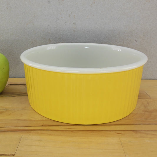 Copco Michael Lax 2 Quart Souffle Ramekin Baker Dish Yellow