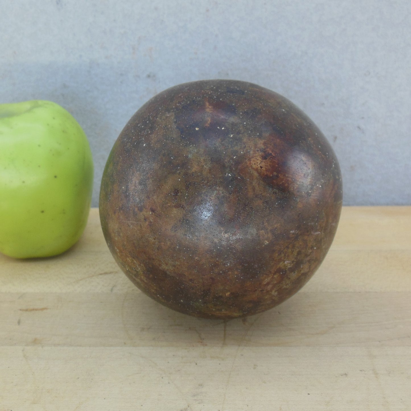 Antique Copper 4" Float Valve Ball Orb Hand Made Original Patina