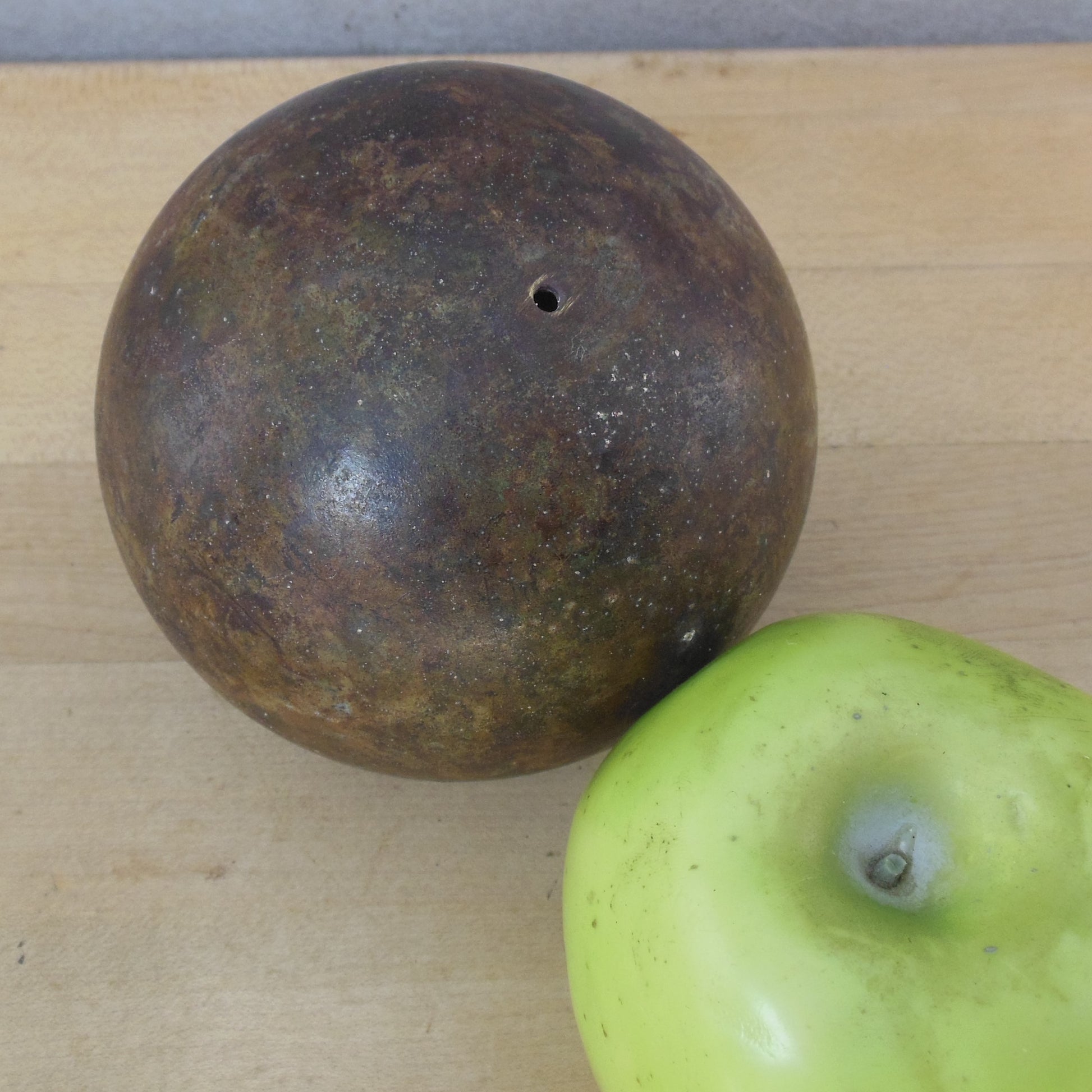 Antique Copper 4" Float Valve Ball Orb Hand Made Original Patina Used