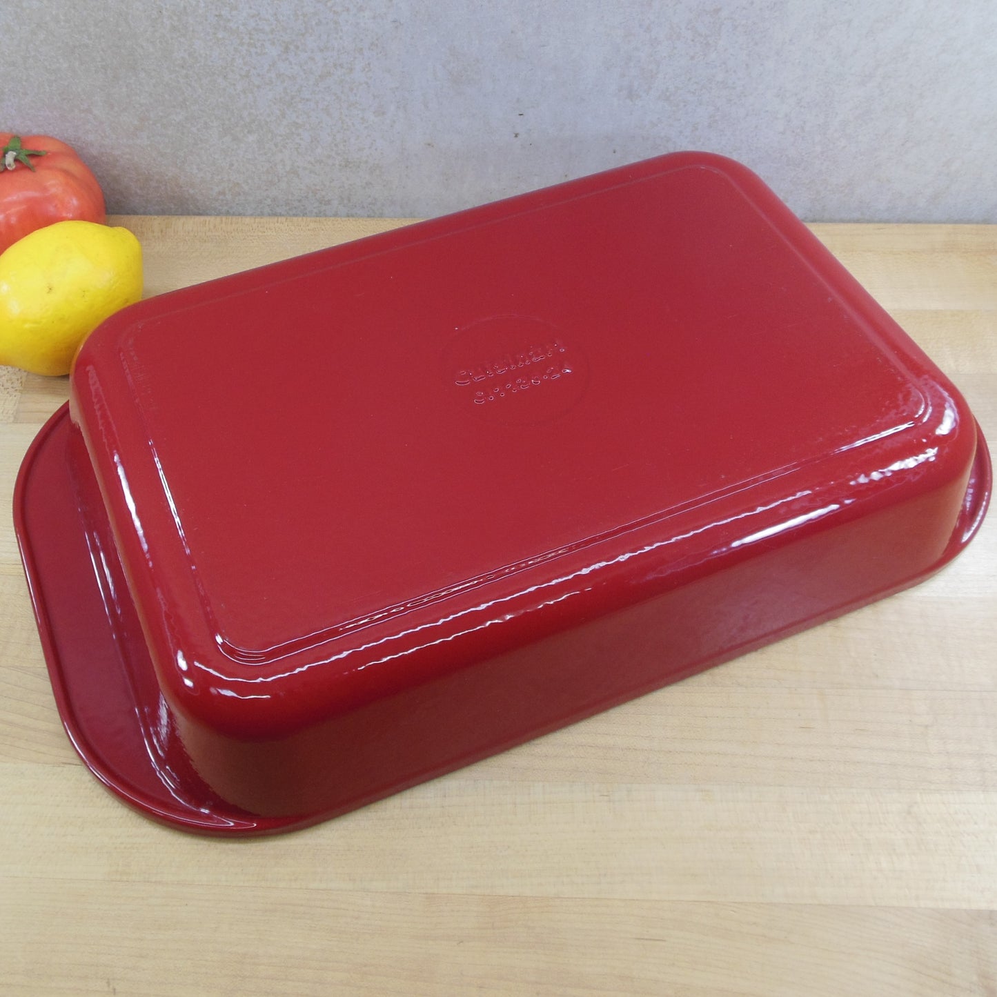 Cuisinart Chef's Classic Red Enamel Cast Iron Casserole Roasting Lasagna Pan 14"