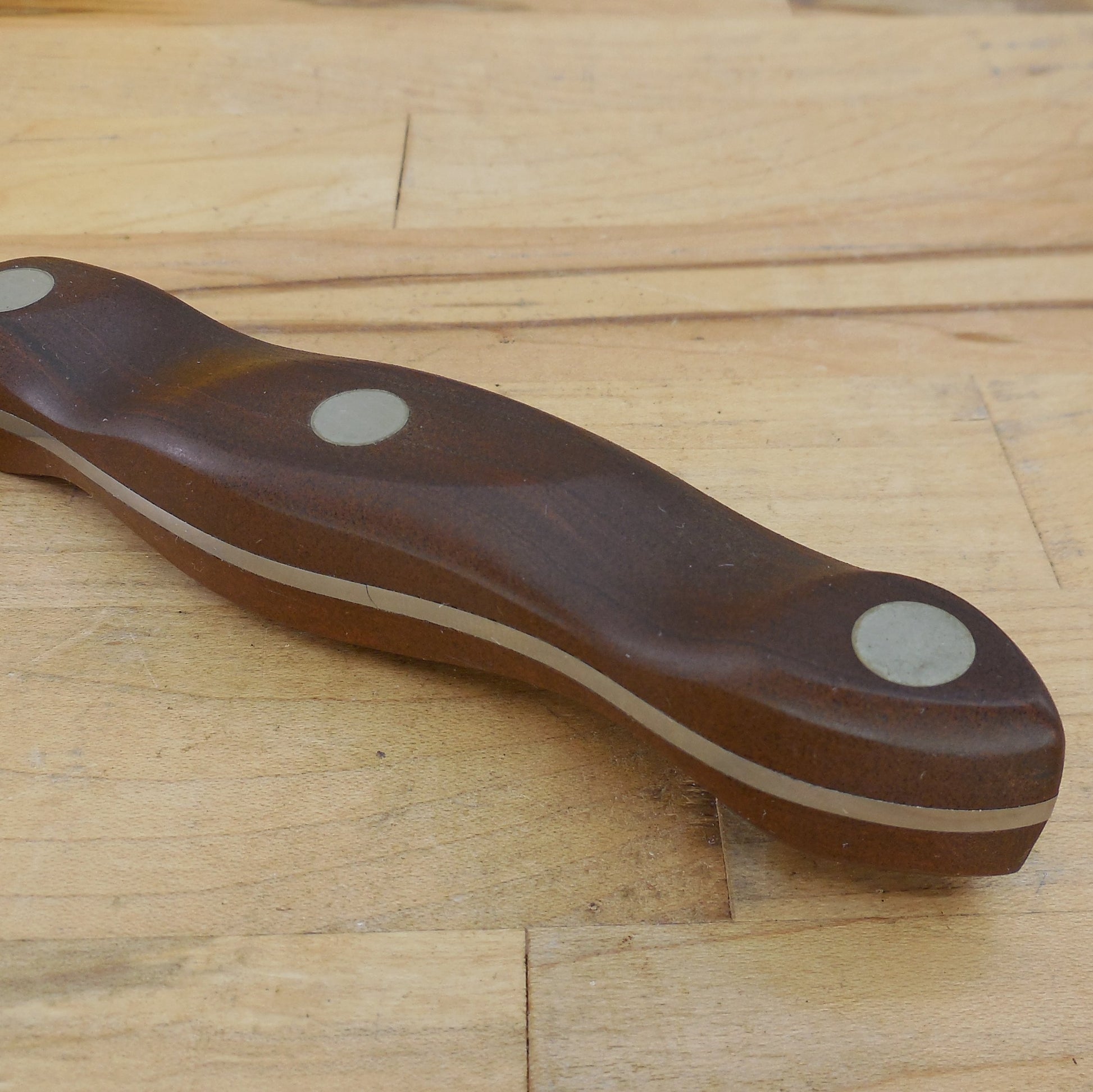 Cutco USA No. 25 Stainless Chef Knife 9" Brown Handle Cleaned
