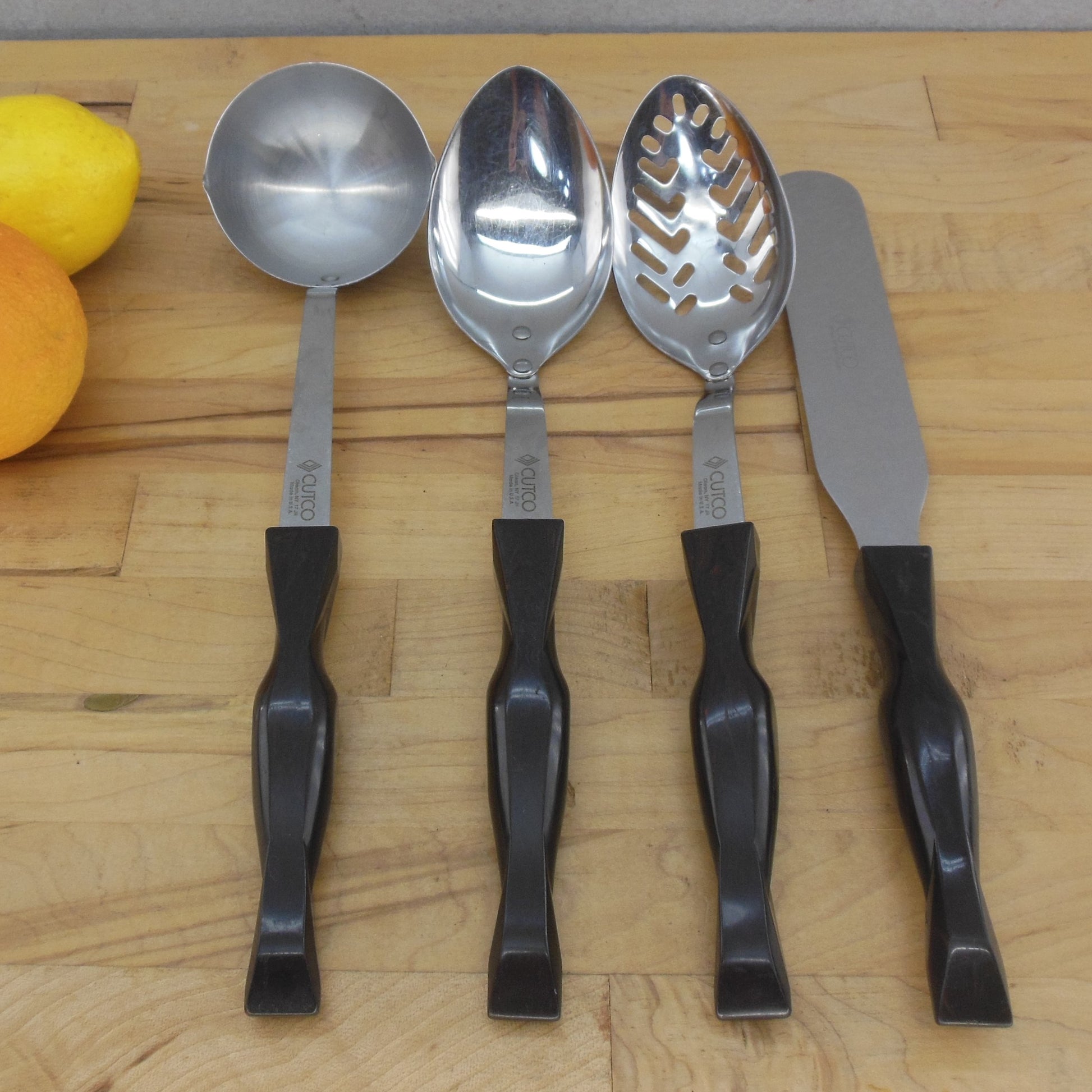 Cutco USA Stainless Utensil 4 Lot Set - Spoons Ladle Baker Spatula Vintage