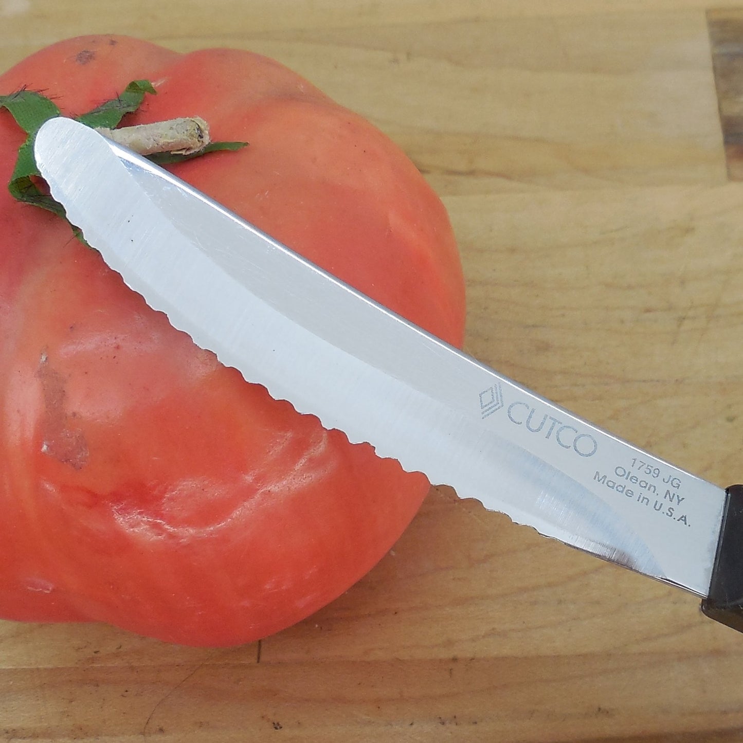 Cutco USA 1759 JG Stainless Serrated Table Steak Knife Classic Brown Handle Vintage
