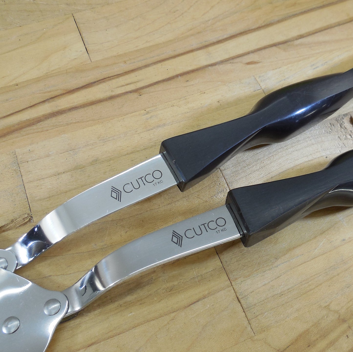 Cutco USA Stainless 17 KC Pair Kitchen Spoons Basting Slotted EUC unused