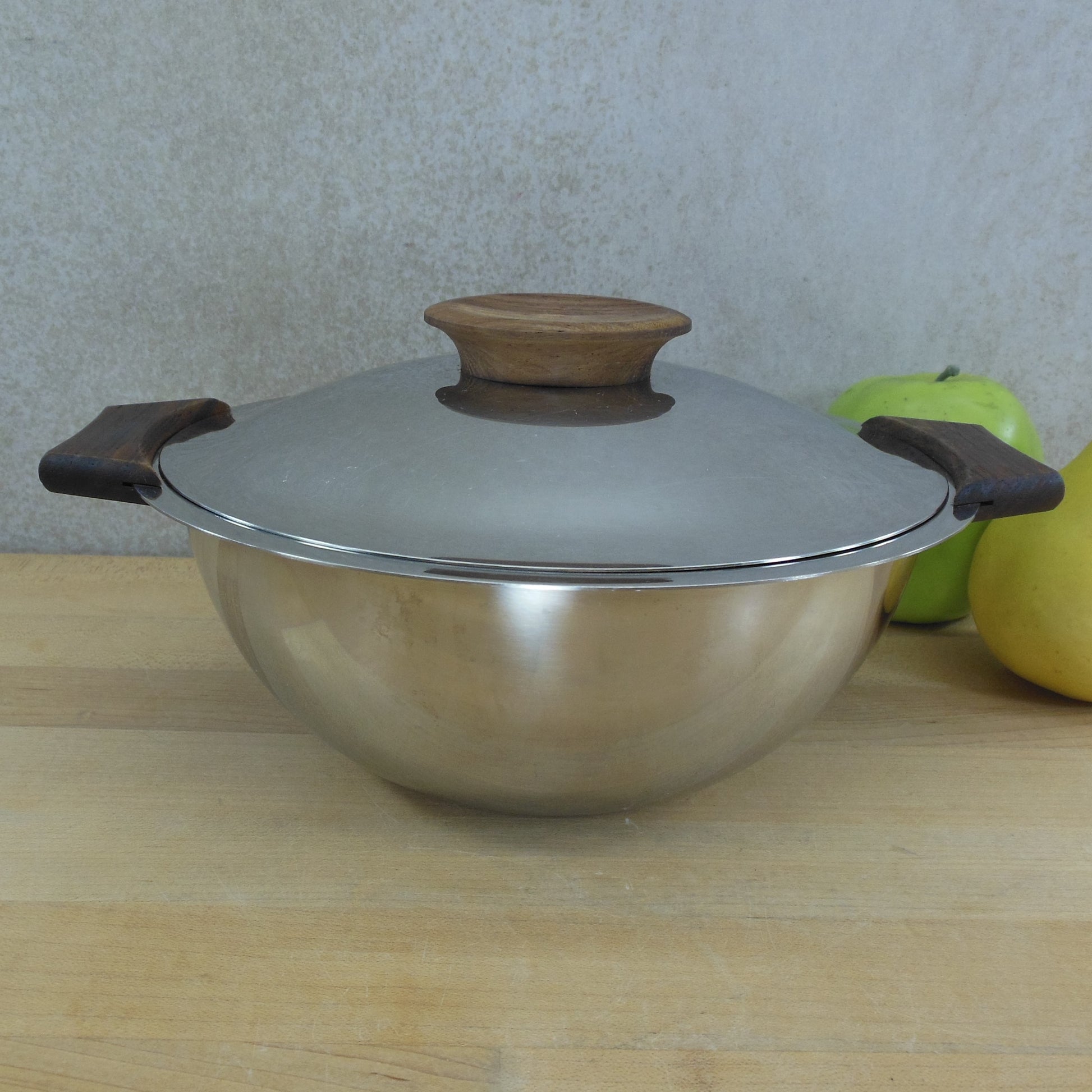 NMT Denmark Teak 18/8 Stainless Steel Covered Serving Bowl