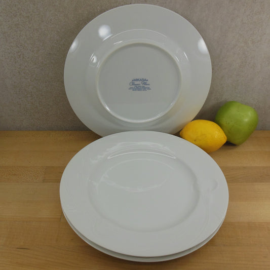 Mikasa Japan Classic Flair White Dinnerware - Dinner Plates 3 Set Vintage