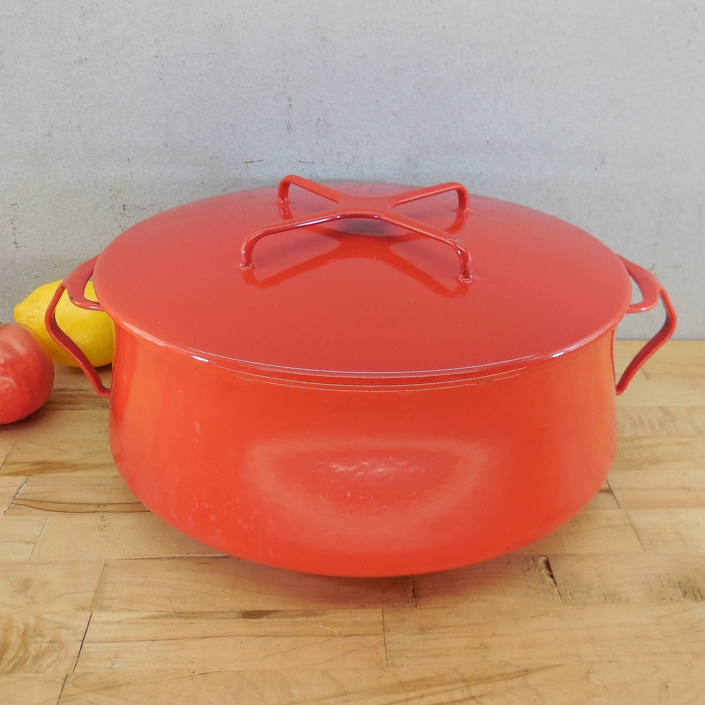 Dansk France Kobenstyle 8 Quart Casserole Pot Dutch Oven Red 11.5"