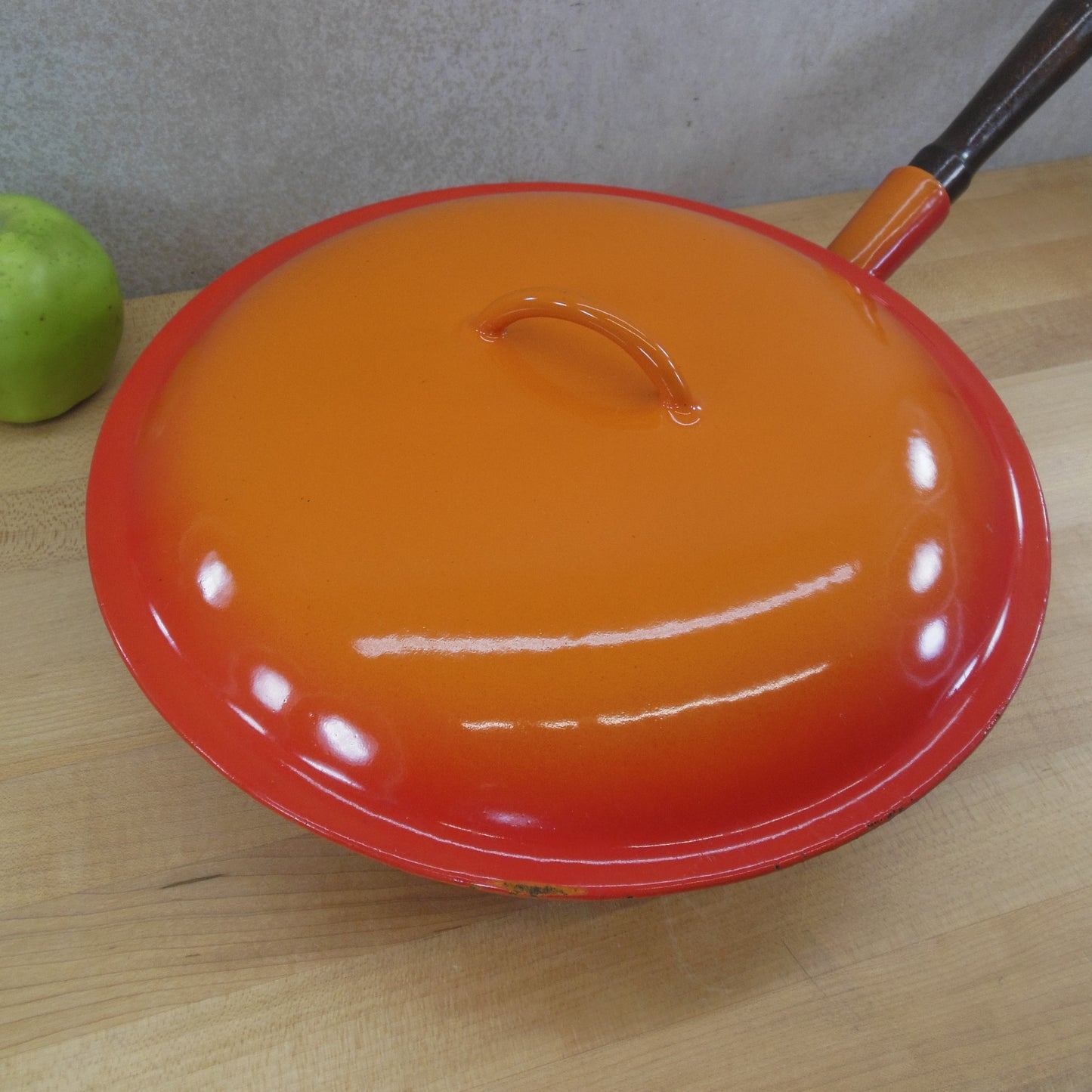 Descoware Belgium Flame Enamel Cast Iron 12" Skillet & Lid #30 Cover