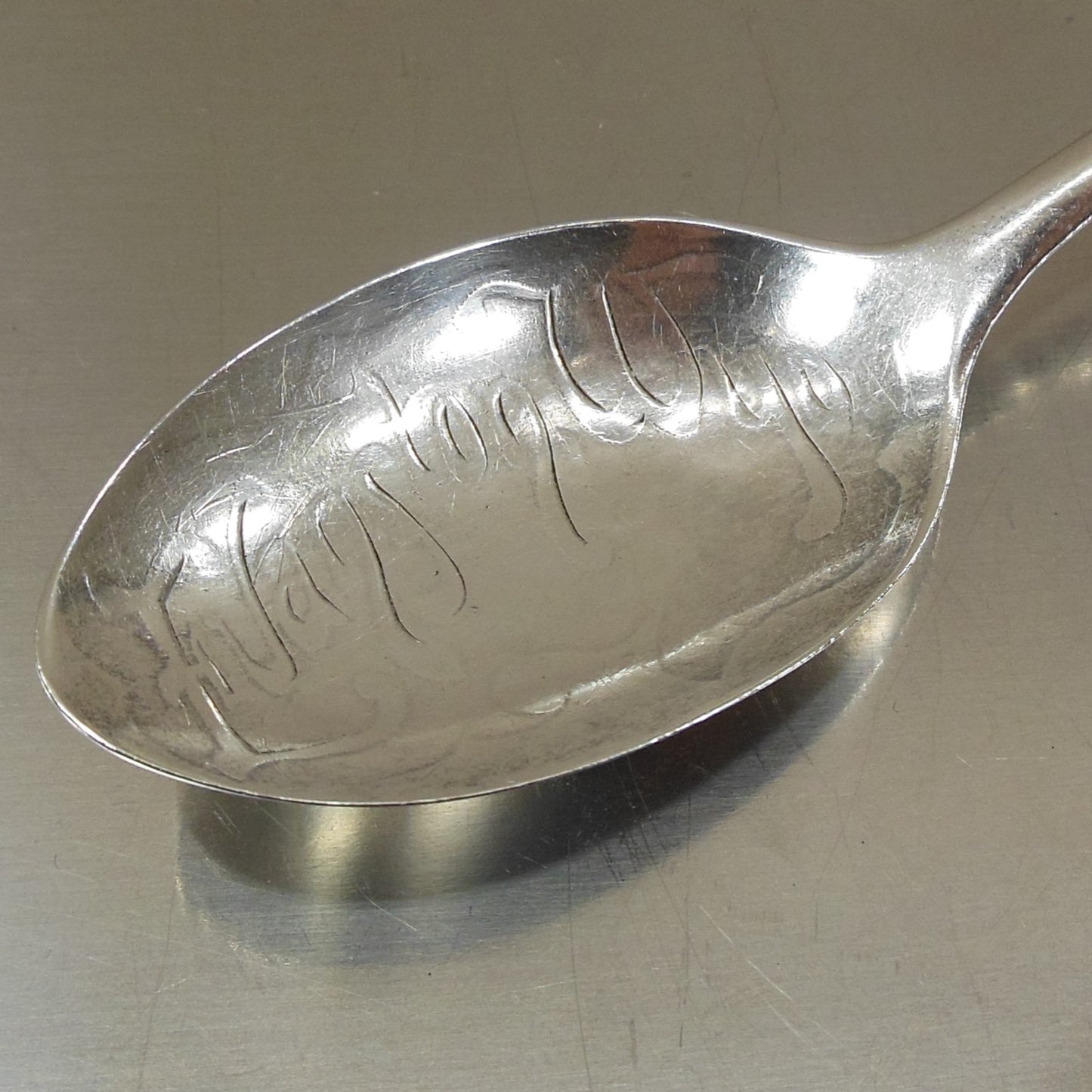 Sterling Silver Souvenir Spoon - Evanston, Wyoming Antique