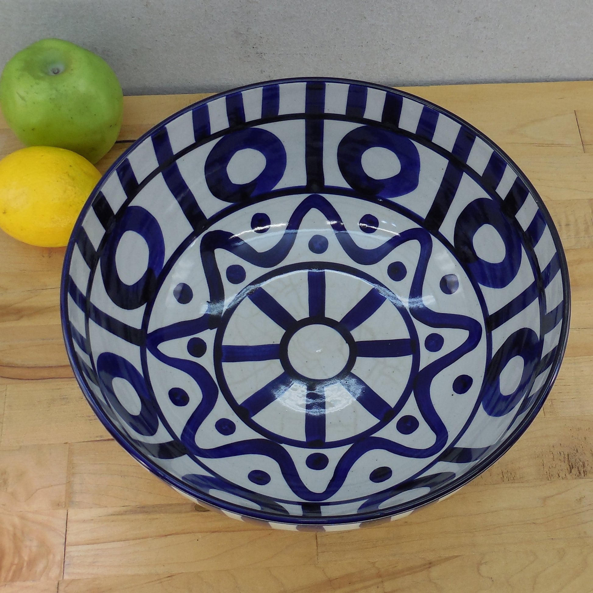 Dansk Japan Arabesque Cobalt Blue Large 10" Salad Serving Bowl Vintage