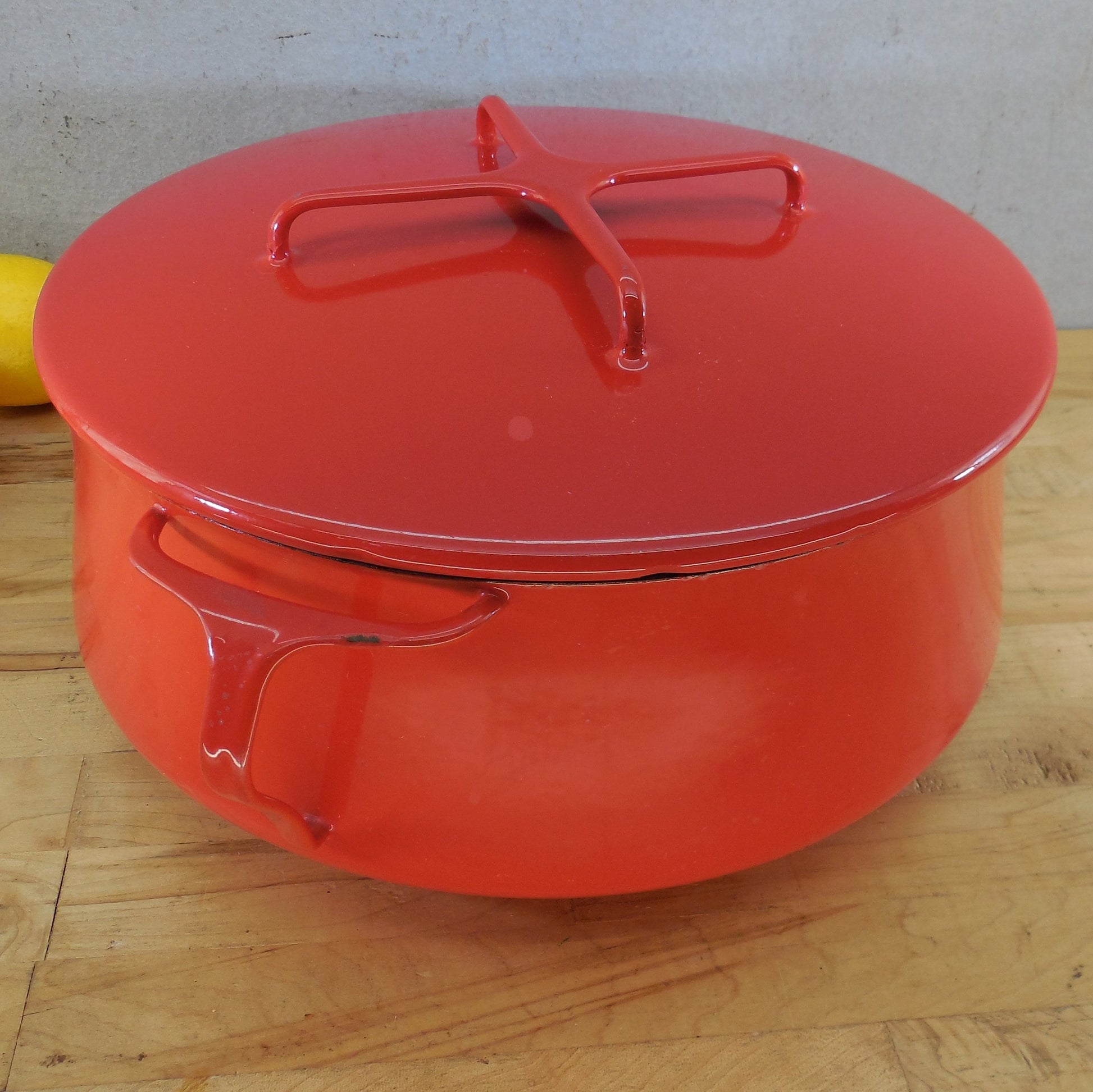 Dansk France Kobenstyle 8 Quart Casserole Pot Dutch Oven Red 11.5"