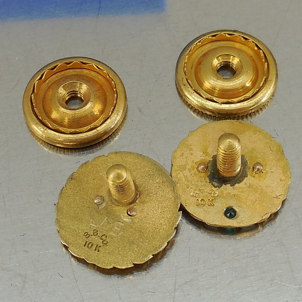 Draper Corporation 10K Yellow Gold Employee 25 40 Year Pins 3.7 Grams NOS