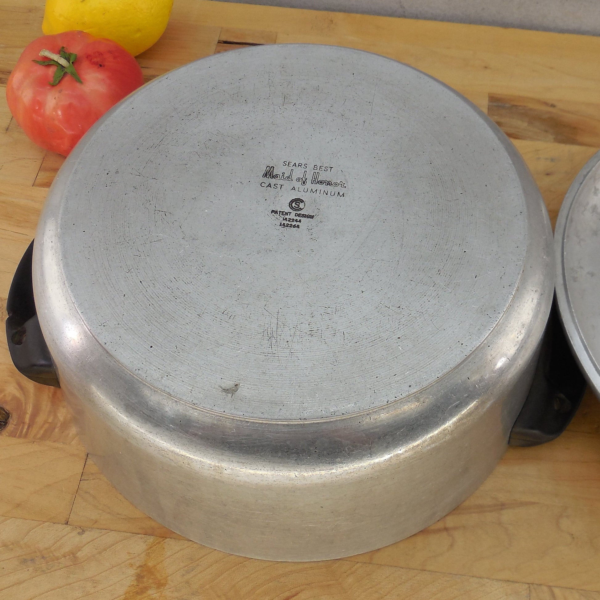 Sears Best Maid of Honor Cast Aluminum 4 Quart Soup Stock Pot & Lid Bottom