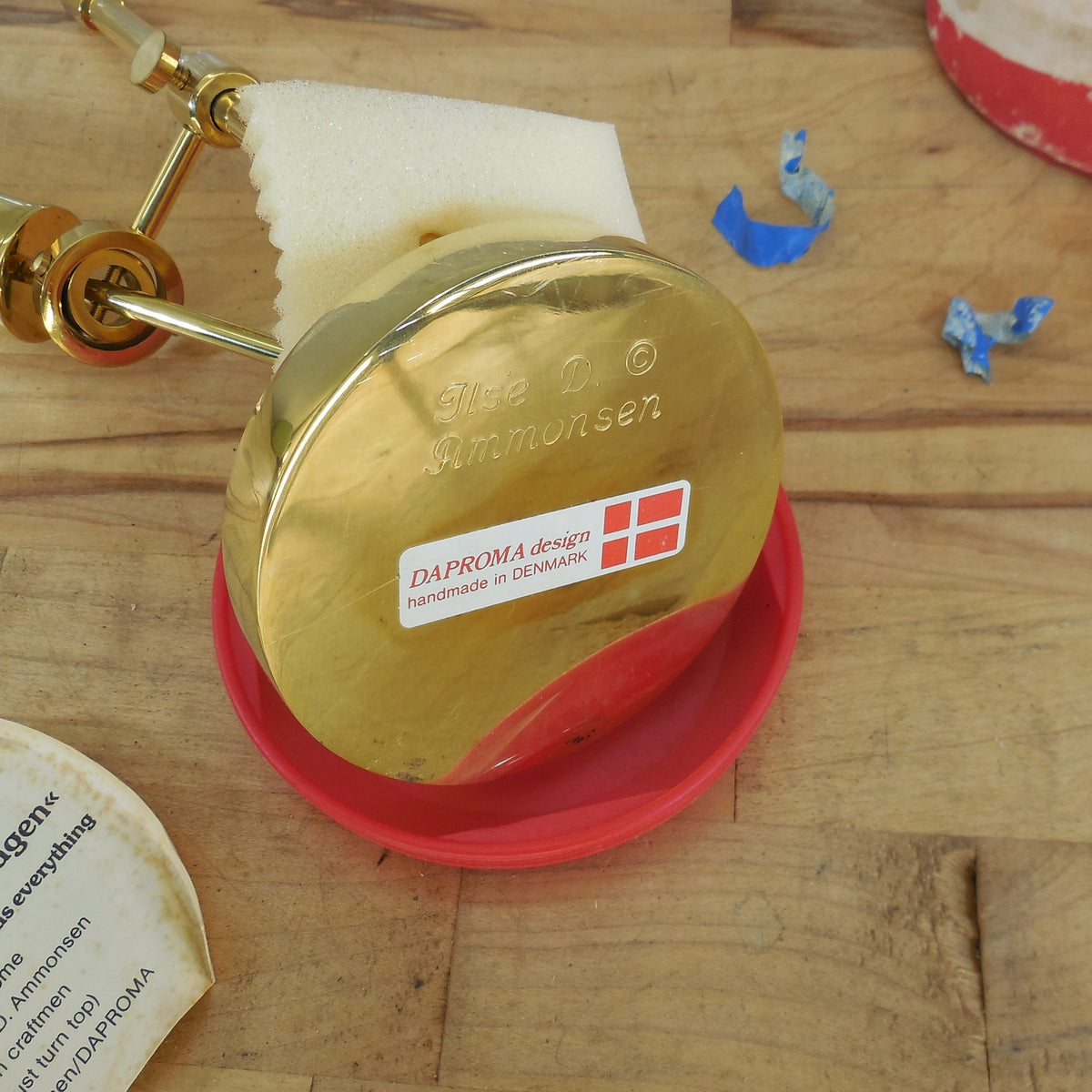Daproma Denmark Nautical Yacht Gyro Brass Oil Lamp by Ilse D. Ammonsen NOS