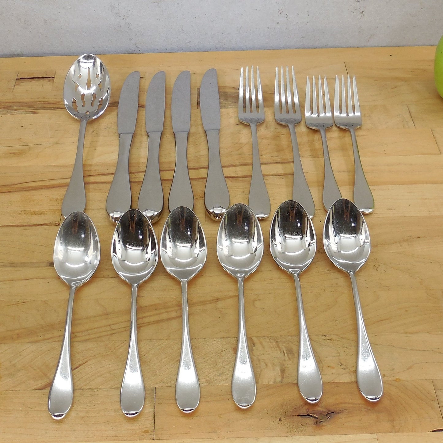 Dansk Korea Statement Glossy Stainless Flatware - 15 Lot Spoon Fork Knife