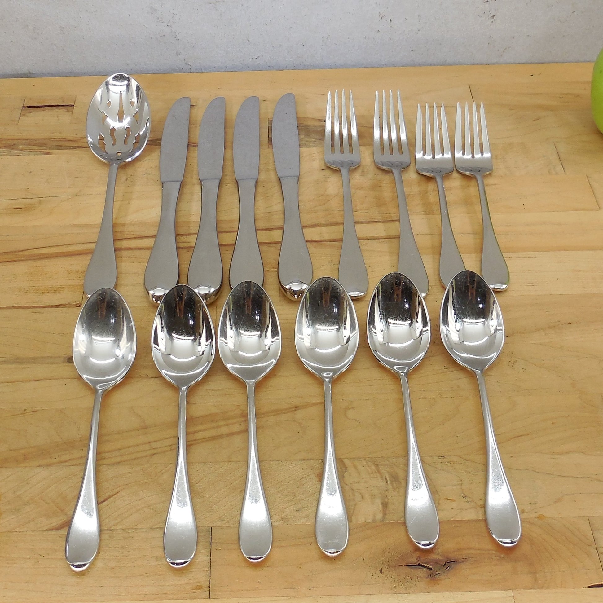 Dansk Korea Statement Glossy Stainless Flatware - 15 Lot Spoon Fork Knife