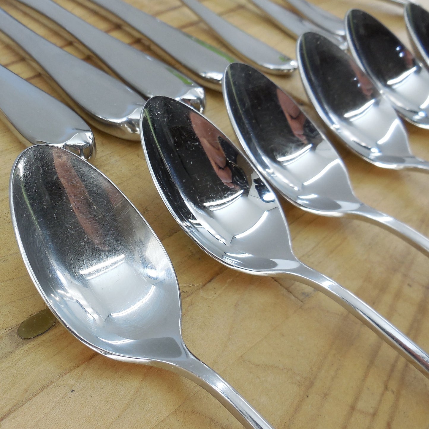 Dansk Korea Statement Glossy Stainless Flatware - 15 Lot Spoon Fork Knife Scratch