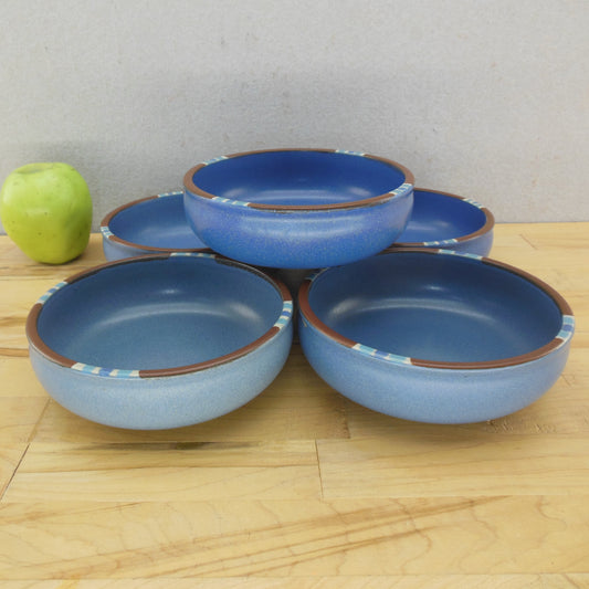 Dansk Mesa Blue Japan 5 Lot Cereal 6" Bowls
