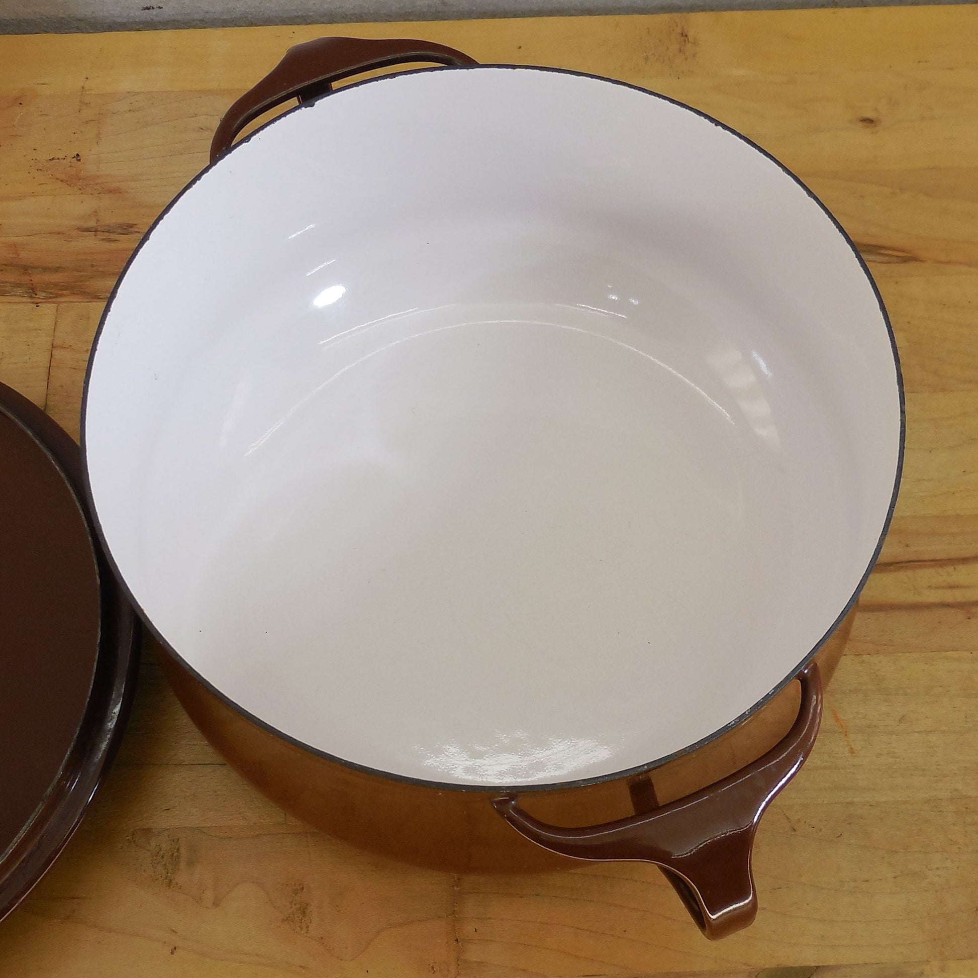 Dansk France Kobenstyle 2 Quart Casserole Pot Dutch Oven Chocolate Brown EUC Vintage