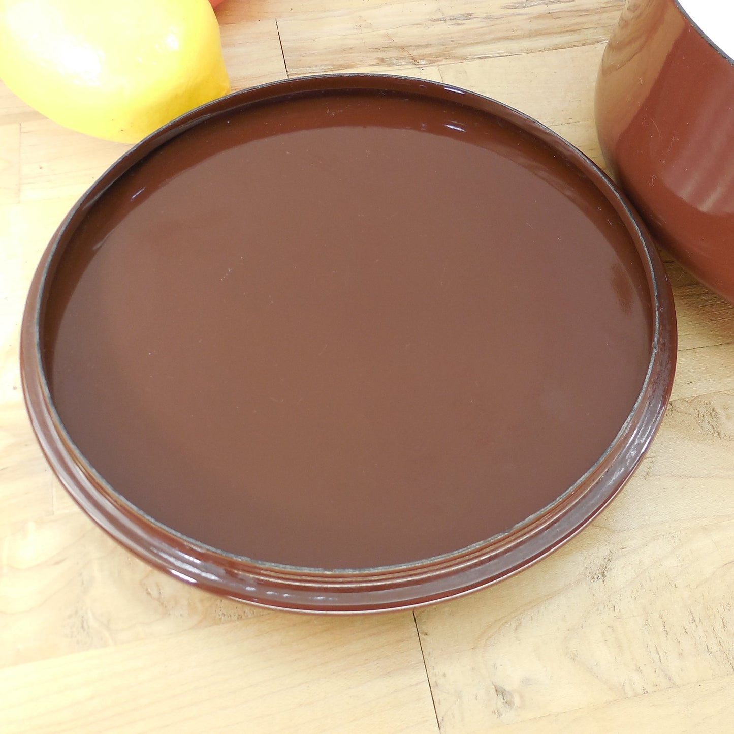 Dansk France Kobenstyle 2 Quart Casserole Pot Dutch Oven Chocolate Brown EUC Used