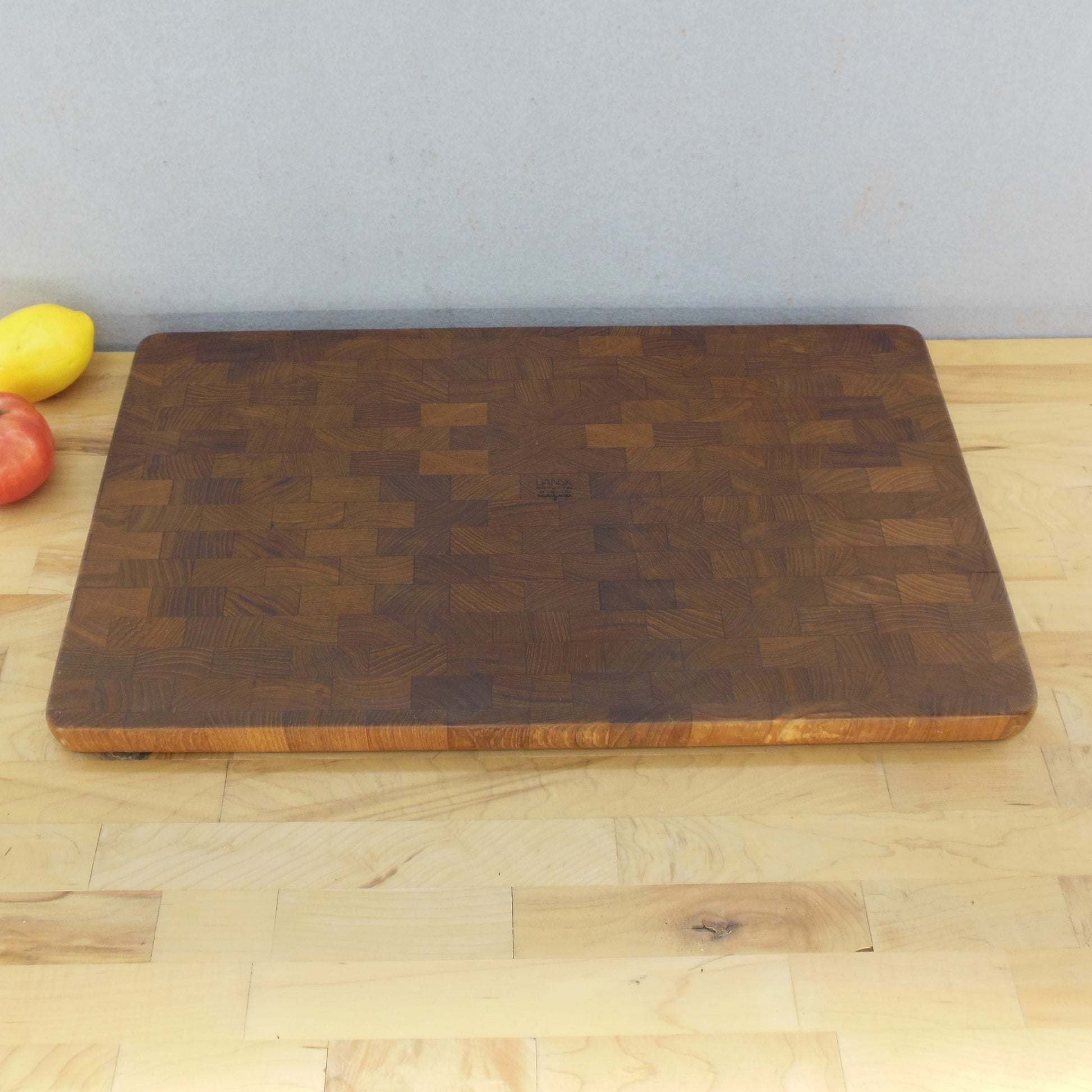 Dansk Malaysia JHQ Large Teak End Grain Cutting Board 13" x 23" Bottom View