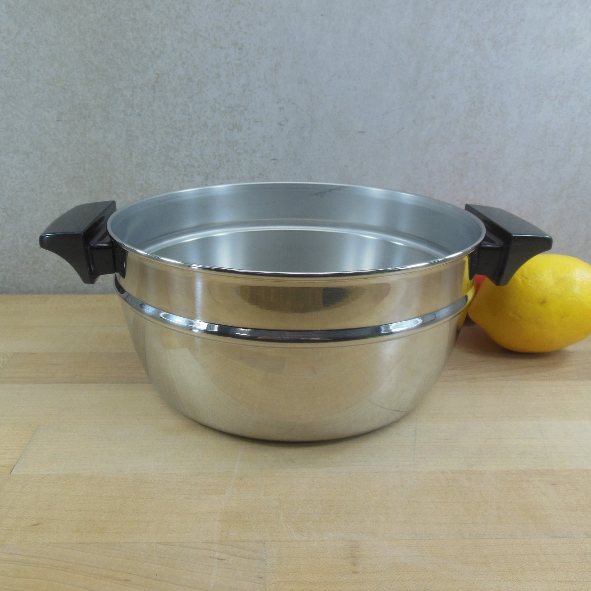 Vintage Revere Ware 7 Lid And Double Boiler WITH Handles