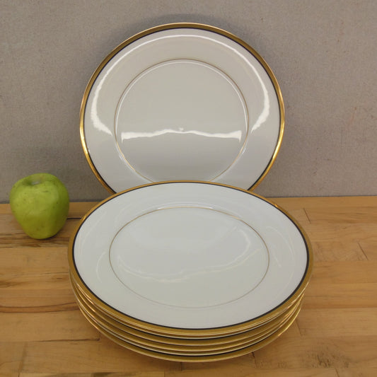 Noritake Japan Elysee Porcelain Gold Rim - 7 Dinner Plates