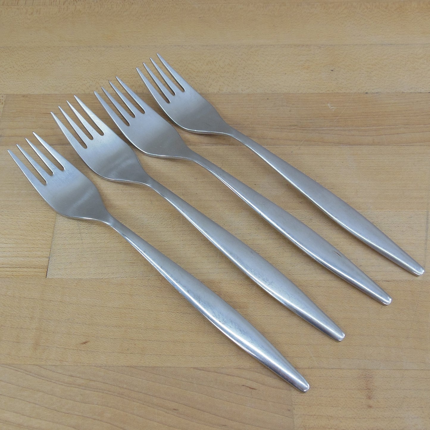 Dalia Spain Braque Modernist Stainless Flatware - 4 Set Dinner Forks Vintage