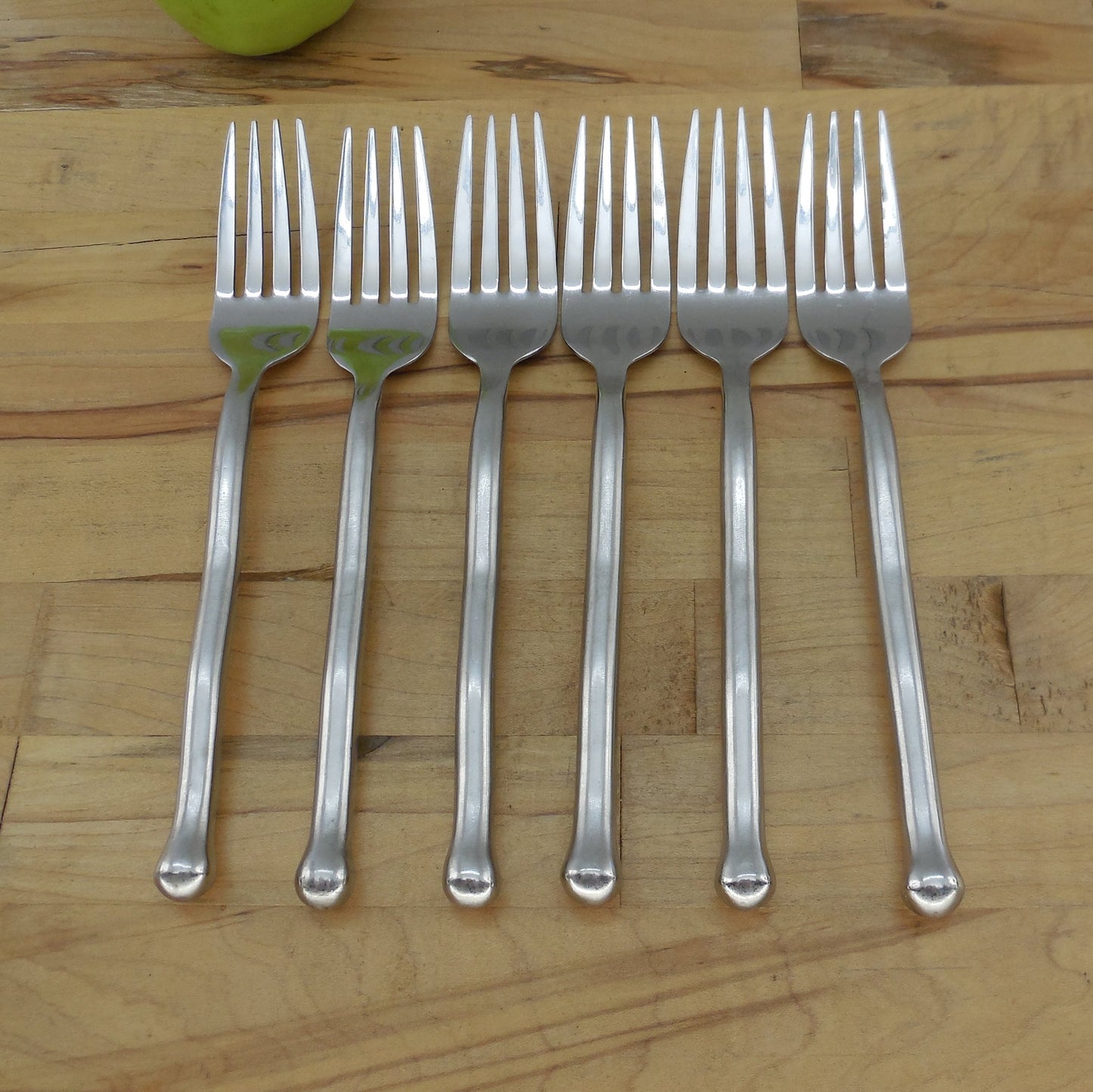 Gourmet Settings Exotique Platinum Stainless Flatware - 6 Dinner Forks